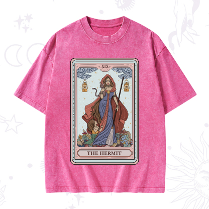Purplehecate The Hermit Tarot Card Washed T-Shirt