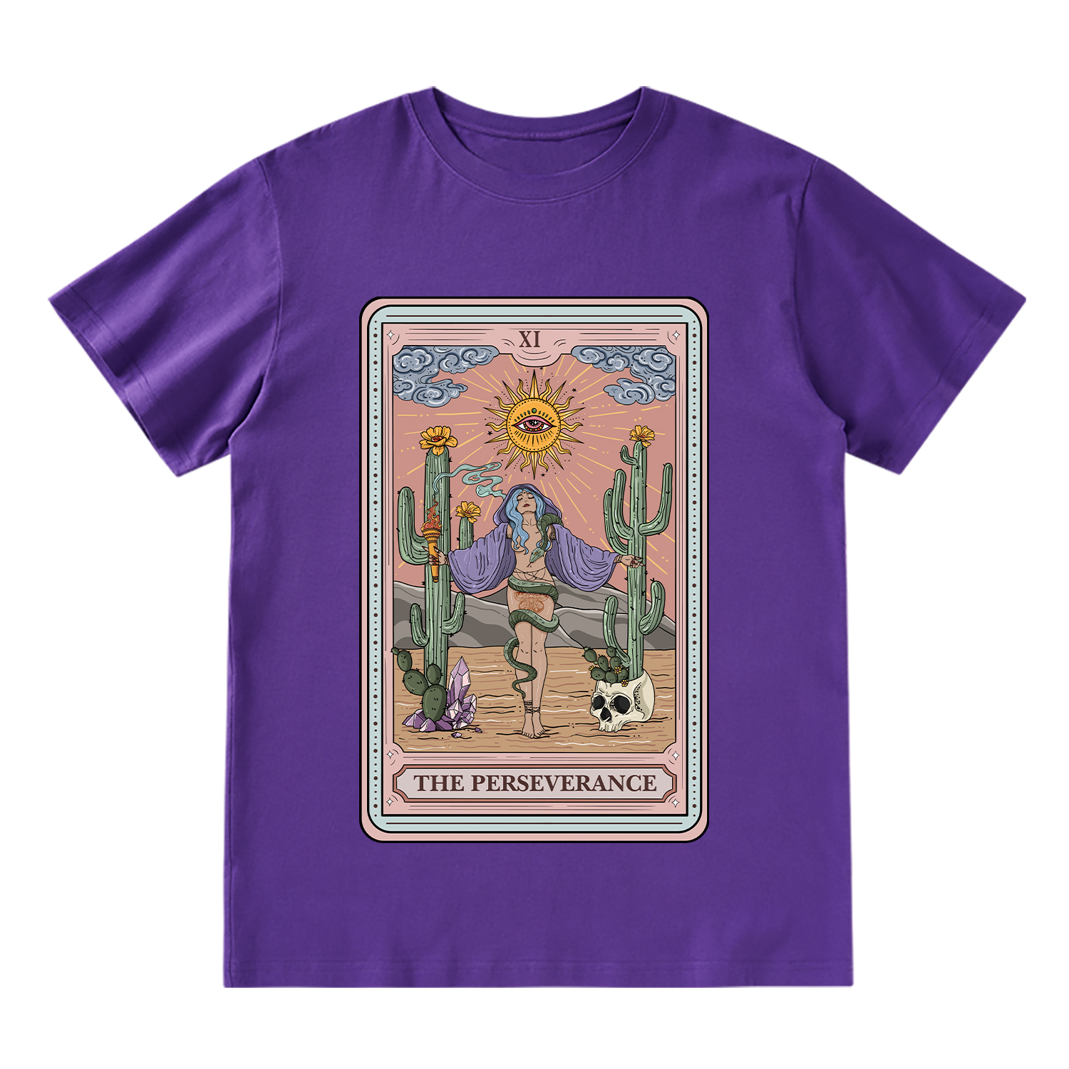 Purplehecate The Perseverance Tarot Card T-Shirt