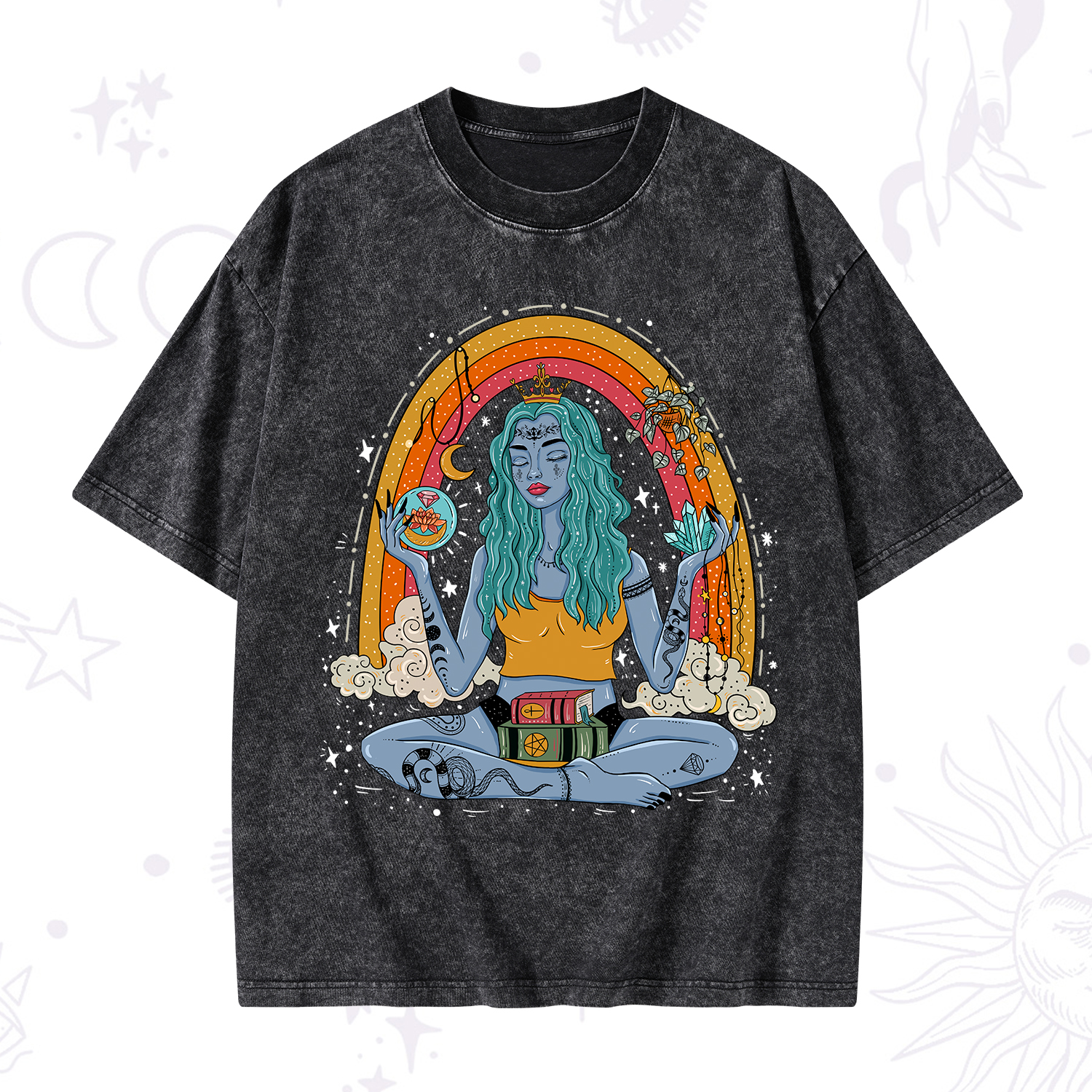 Purplehecate I'm The Queen Of All My Dreams Washed T-Shirt