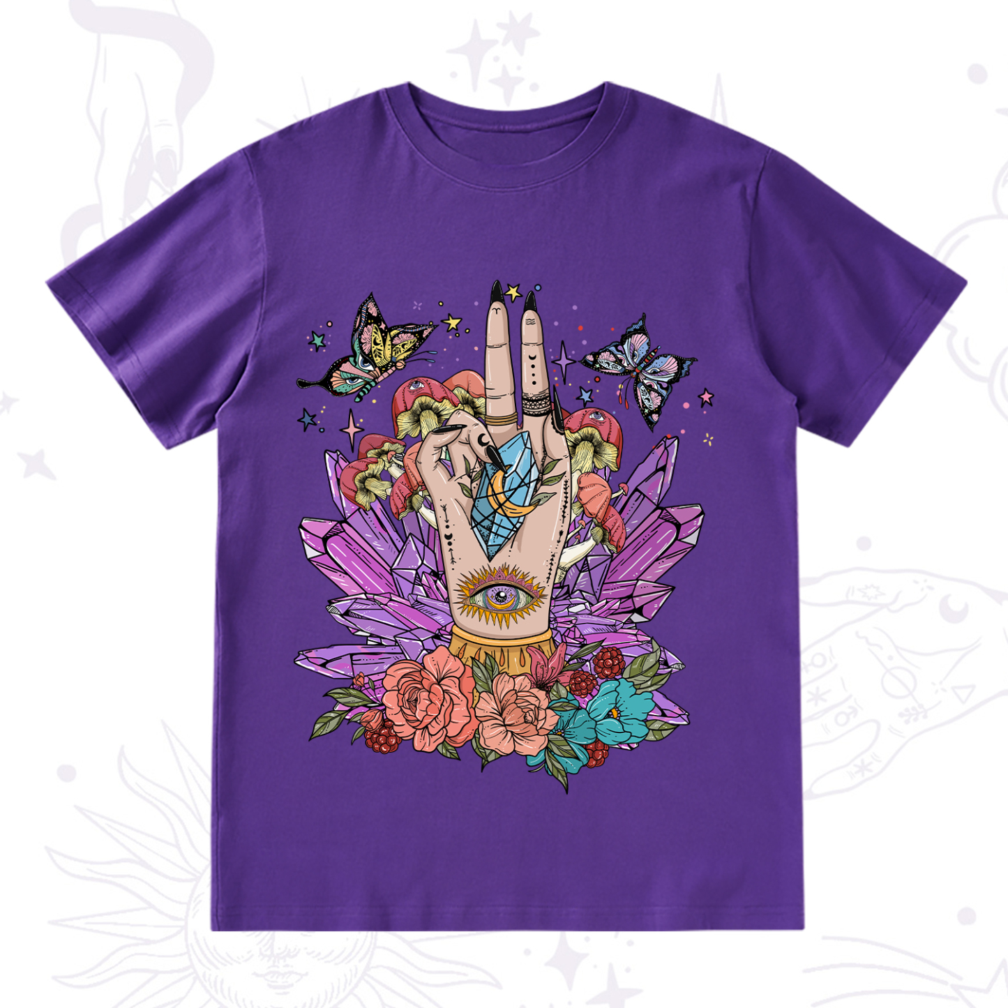 Purplehecate Mystic Crystal Divination T-Shirt