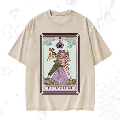 Purplehecate The Team Trush Tarot Card Washed T-Shirt