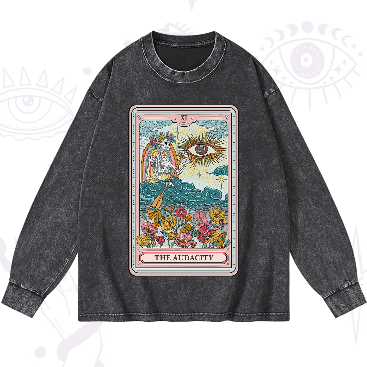 Magic Purplehecate The Audacity Tarot Washed Long Sleeve Shirt