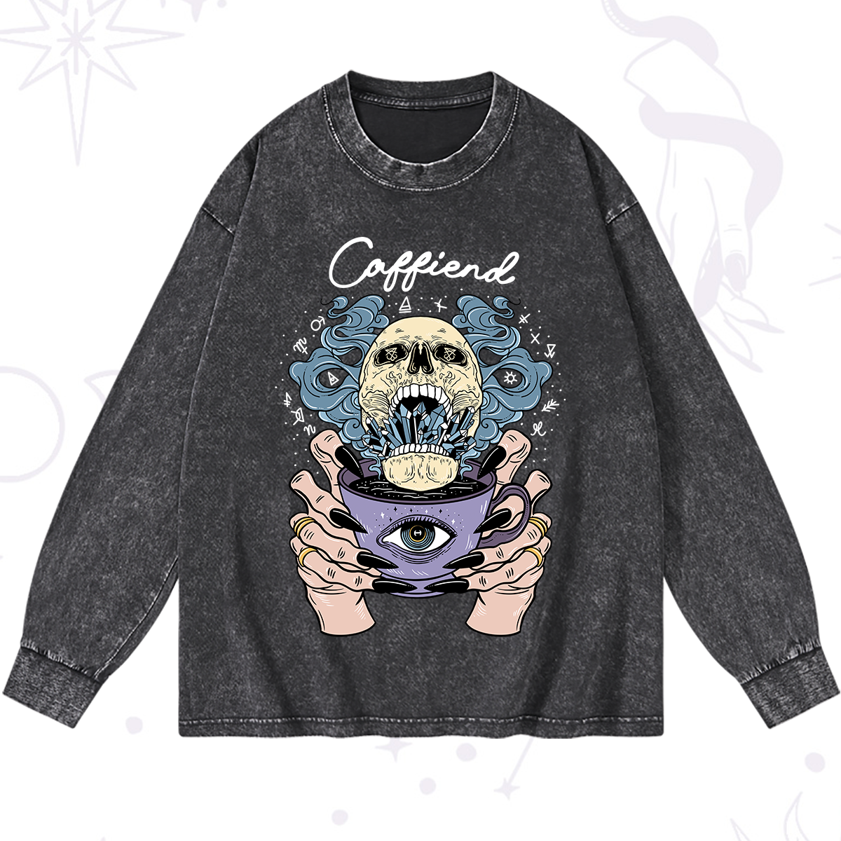Magic Purplehecate Caffiend Washed Long Sleeve Shirt