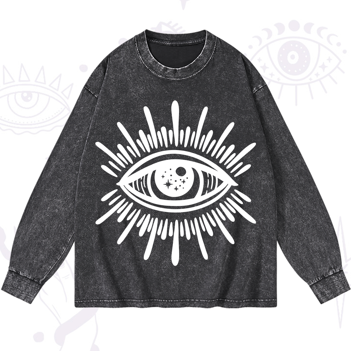 Magic Purplehecate Evil Eye Washed Long Sleeve Shirt