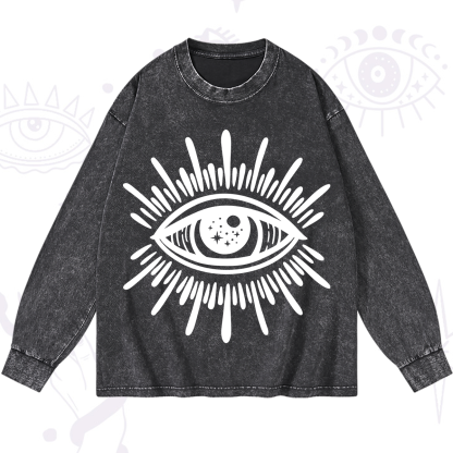 Purplehecate Evil Eye Washed Long Sleeve Shirt