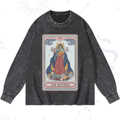 Purplehecate The Mother Tarot Washed Long Sleeve Shirt
