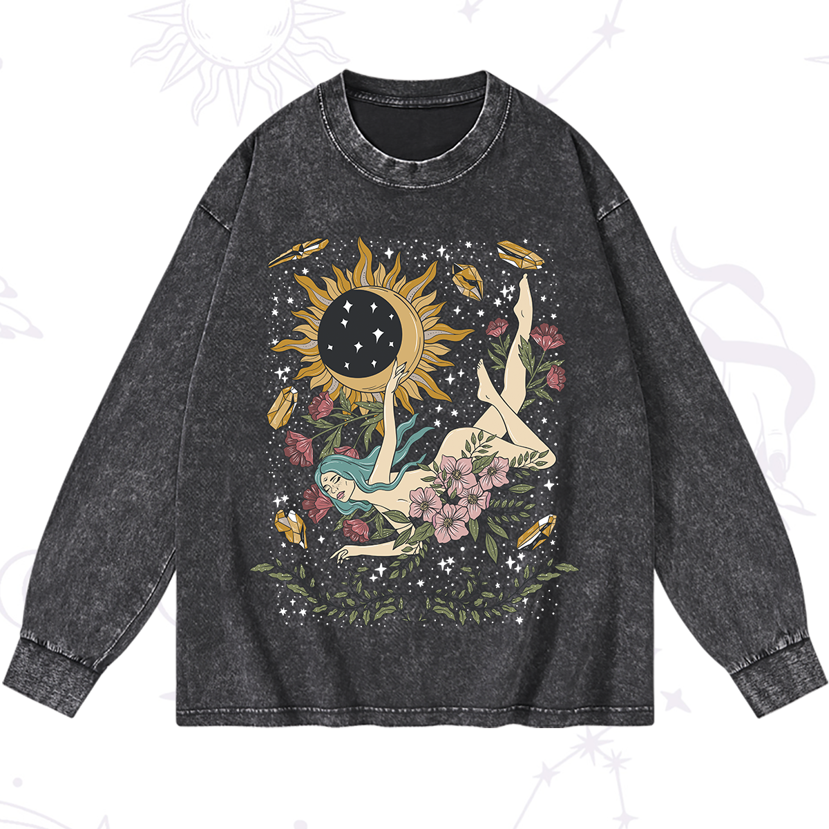 Magic Purplehecate My Girl Your Day Will Come Washed Long Sleeve Shirt