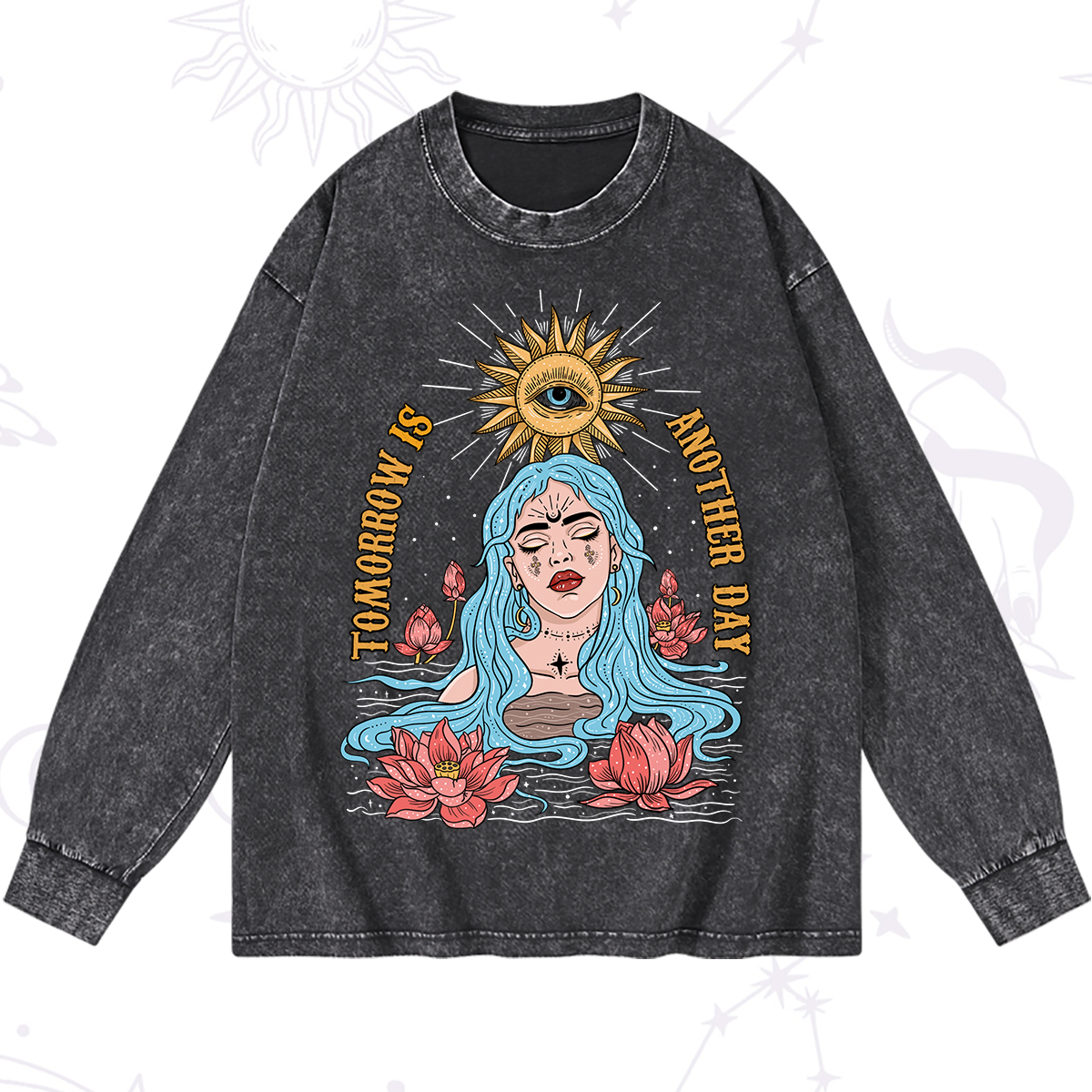 Magic Purplehecate Tomorrow Is Another Day Washed Long Sleeve Shirt