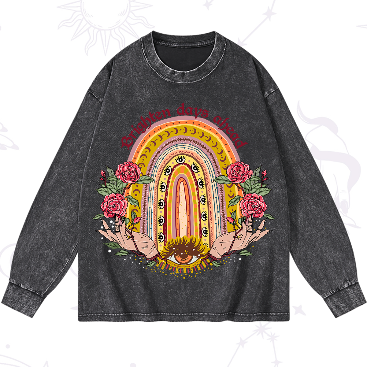 Magic Purplehecate Brighten Days Ahead Washed Long Sleeve Shirt