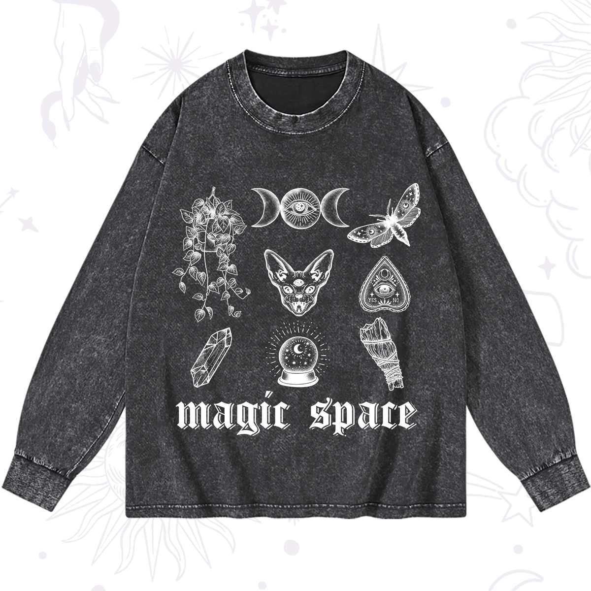Magic Purplehecate Magic Space Washed Long Sleeve Shirt