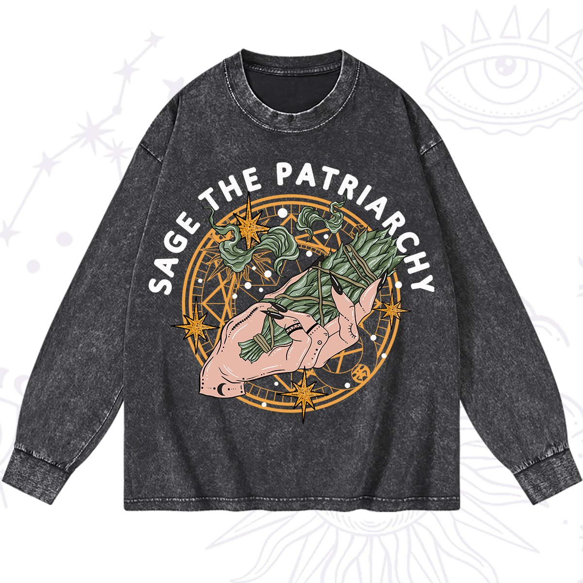 Magic Purplehecate Sage The Patriarchy Washed Long Sleeve Shirt