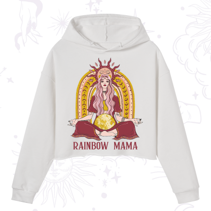 Purplehecate Rainbow Mama Crop Hoodie