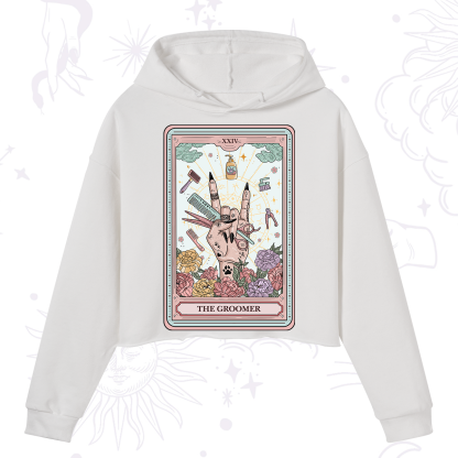 Purplehecate The Pet Groomer Tarot Card Crop Hoodie