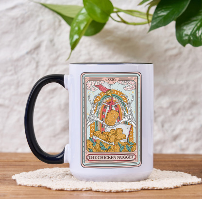 Purplehecate The Chicken Nugget Food Tarot Mug