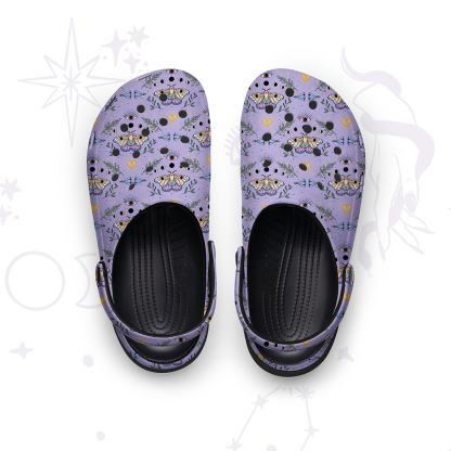 Purplehecate Luna Moth Witch Rubber Clogs