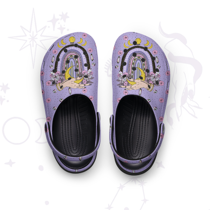 Purplehecate Magic Rainbow Rubber Clogs