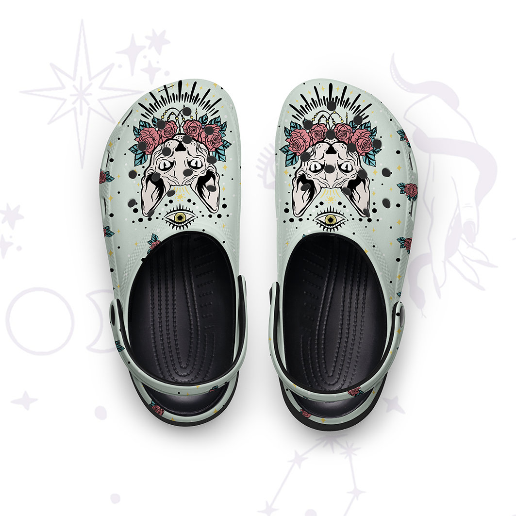 Purplehecate Mystical Cat Rubber Clogs