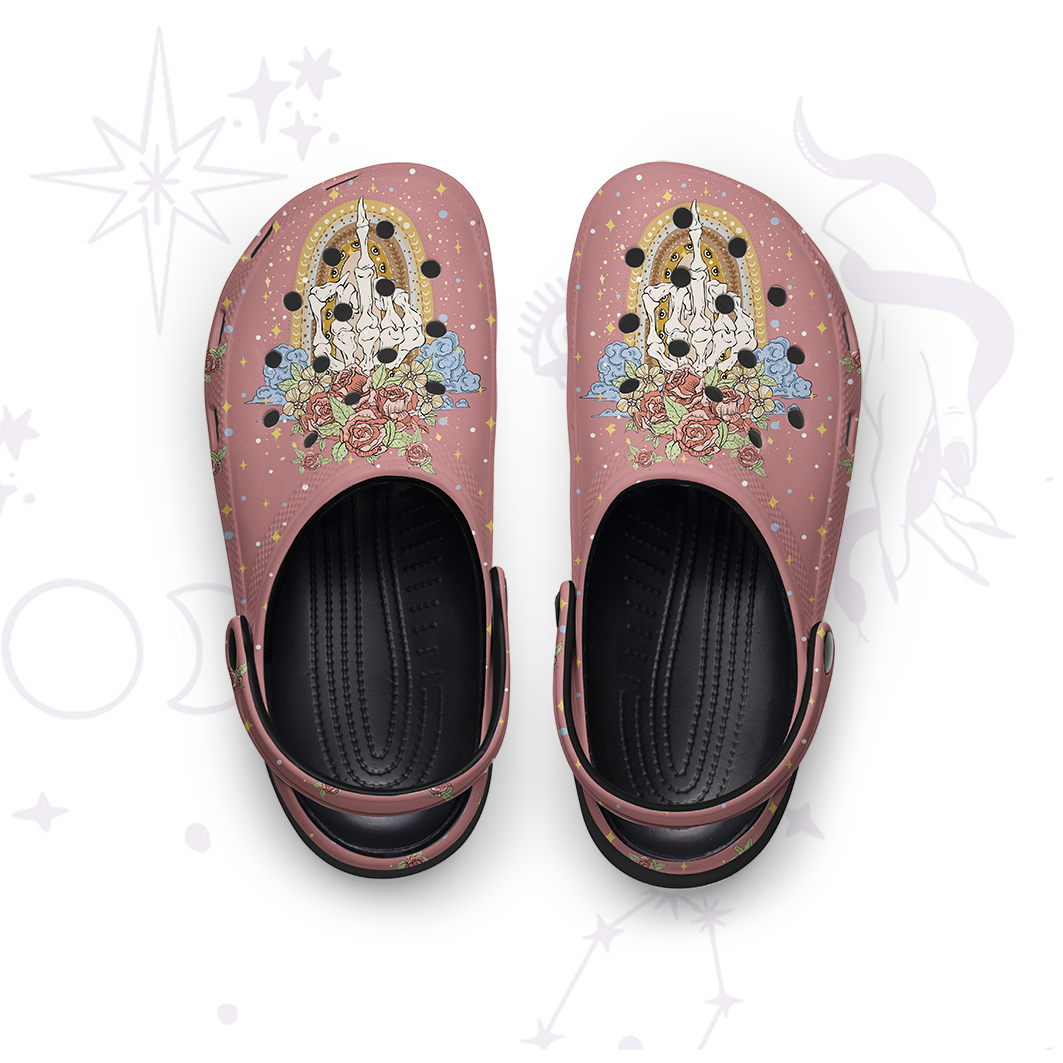 Purplehecate The Zero Of Fucks Tarot Rubber Clogs