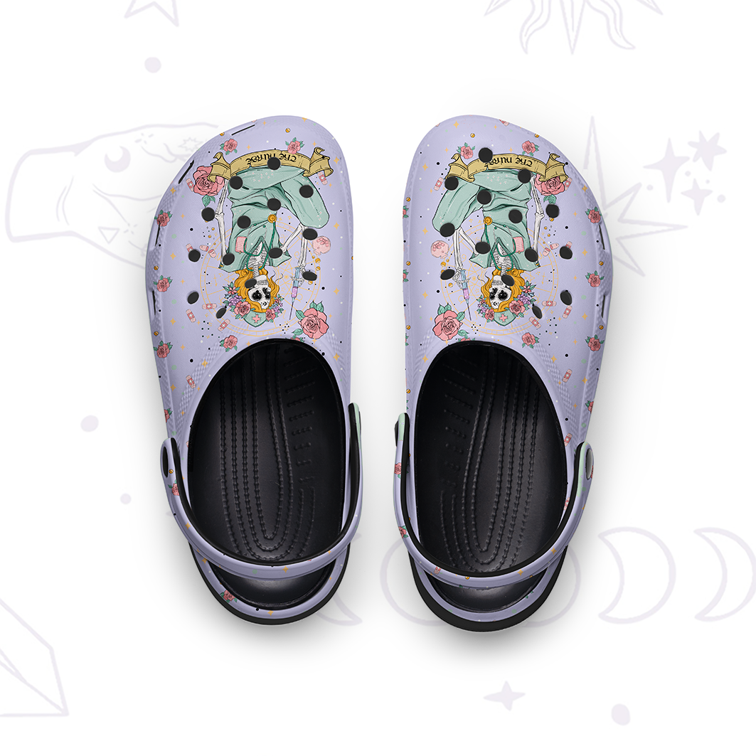 Purplehecate The Nurse Tarot Rubber Clogs