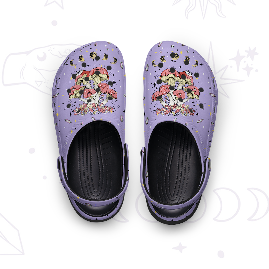 Purplehecate Magic Mushroom Rubber Clogs