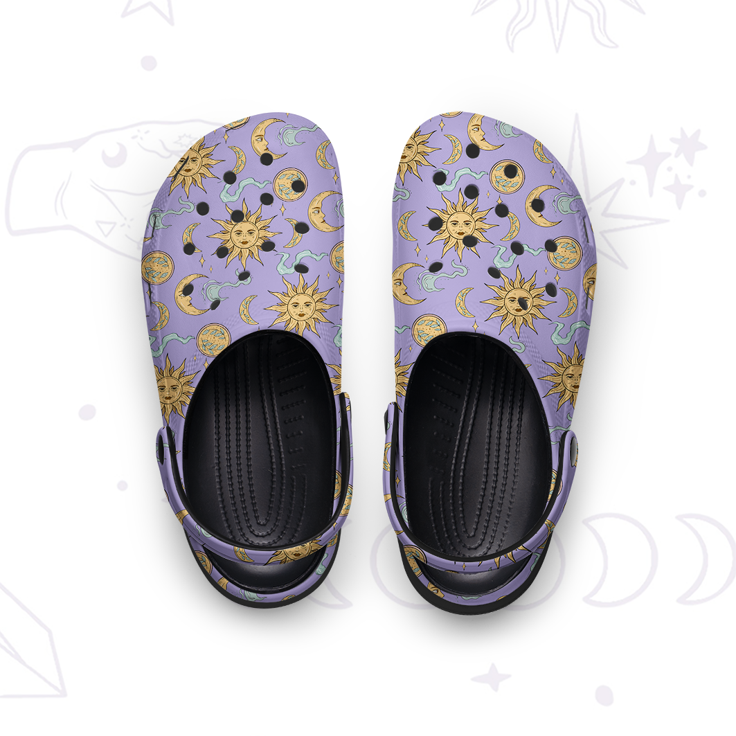 Purplehecate Magic of Sun and Moon Rubber Clogs