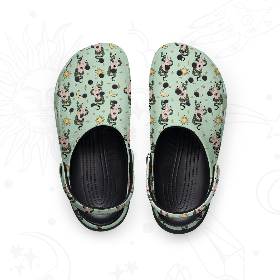 Purplehecate Reach For The Moon Rubber Clogs