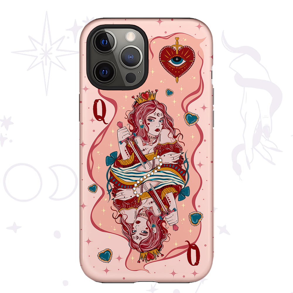 Purplehecate Queen of Hearts Ancient Mirror Phone Case