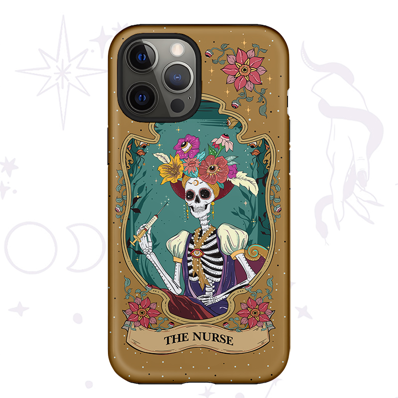 Purplehecate The Nurse Funny Tarot Card Ancient Mirror Phone Case