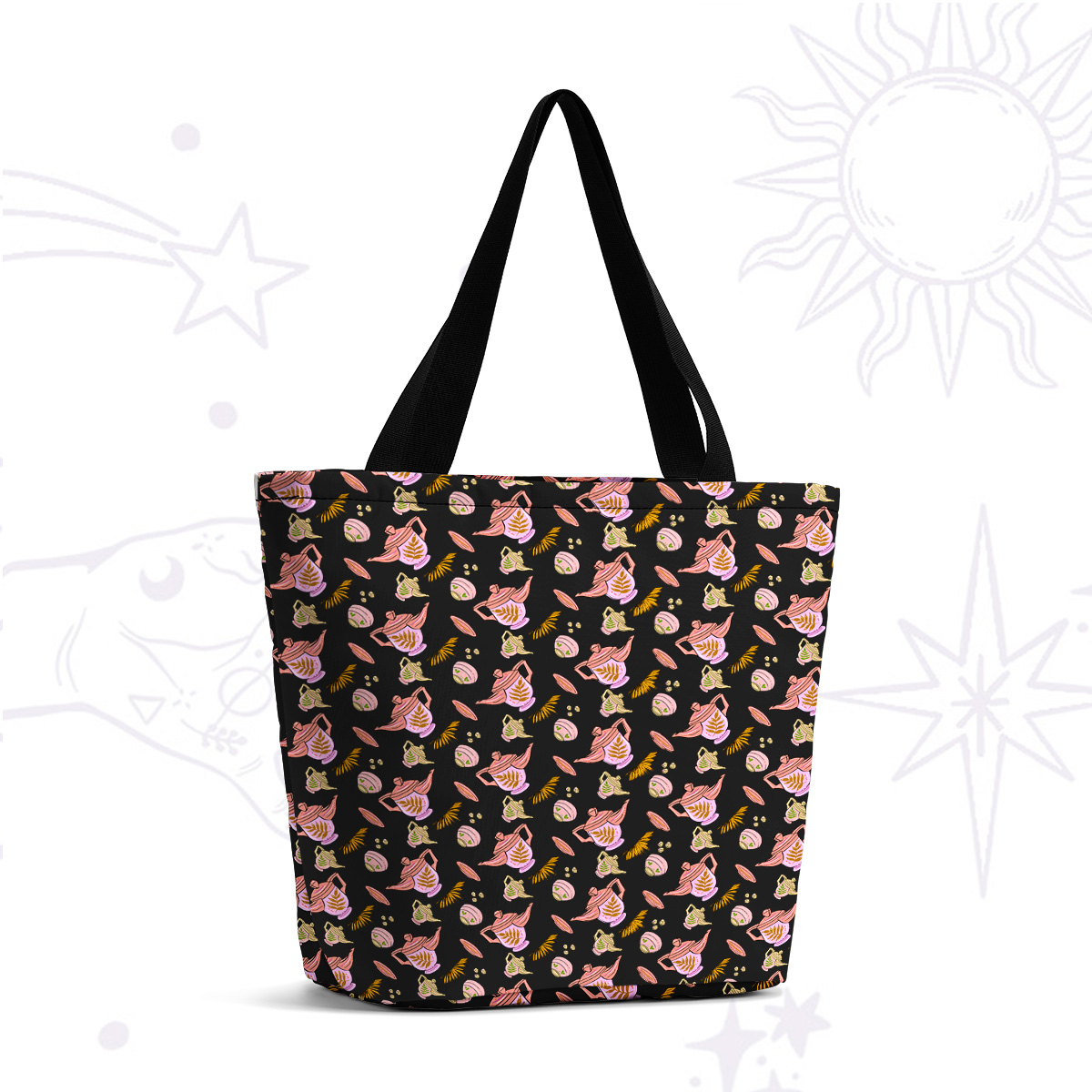 Purplehecate Mystical Teapot Tote Shopping Bag