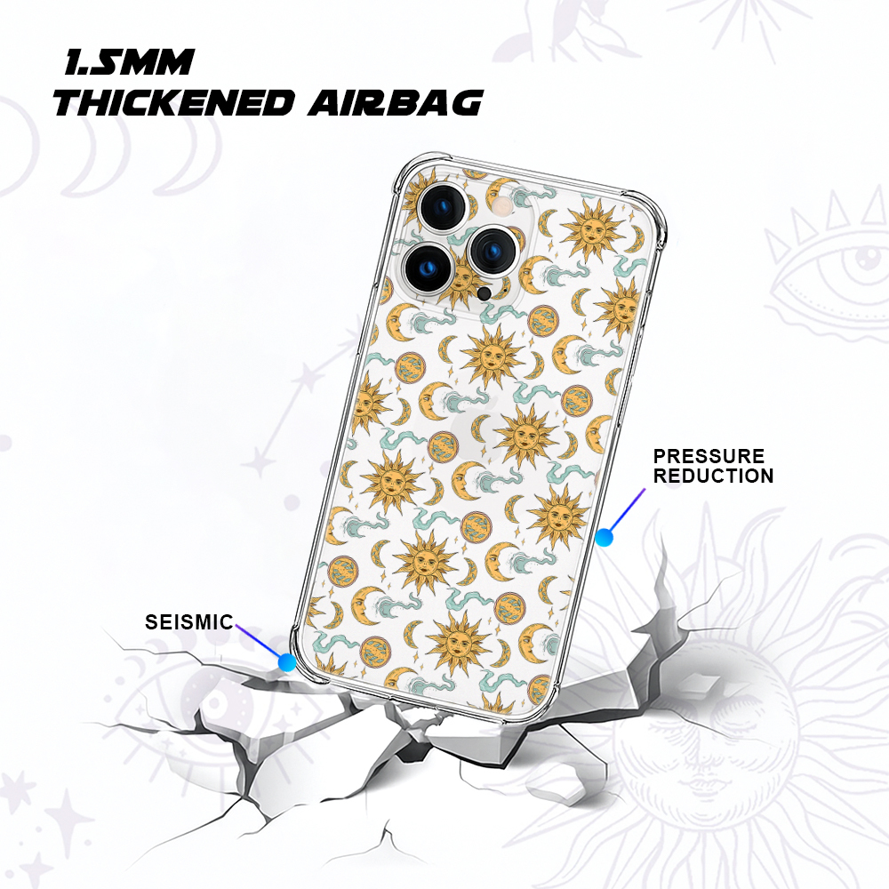 Purplehecate Magic of Sun and Moon Clear Phone Case