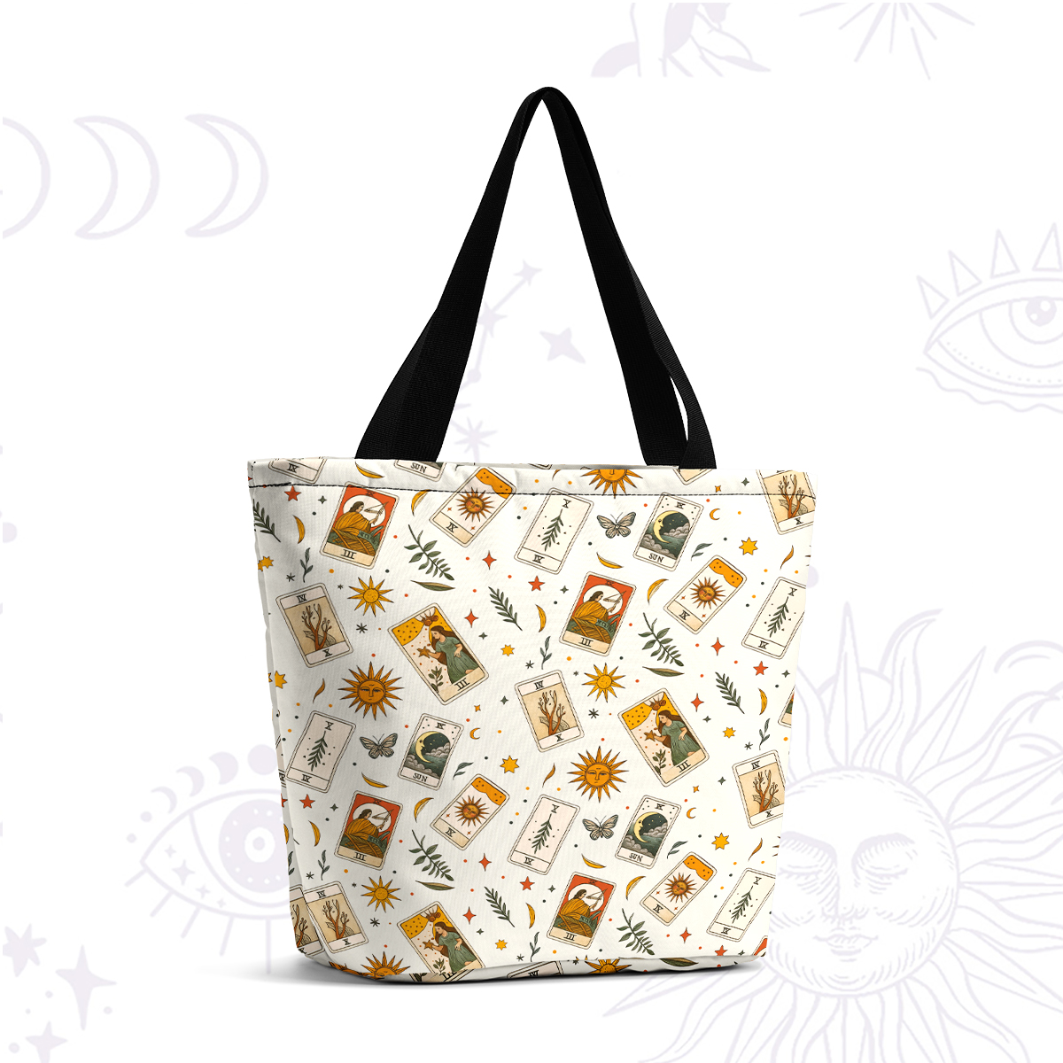 Purplehecate Mystical Tarot Casual Tote Bag