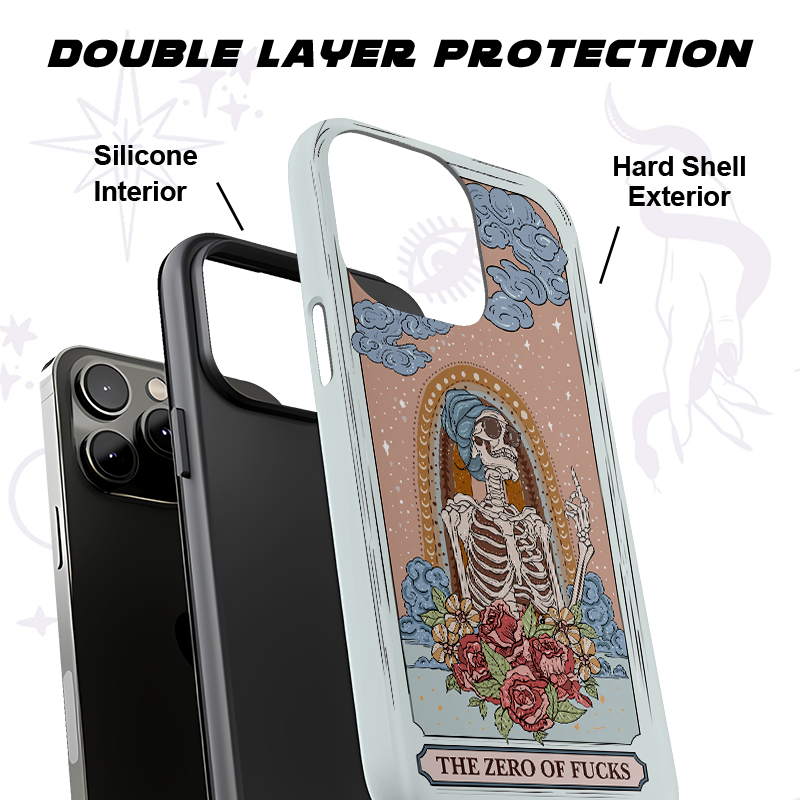 Purplehecate The Zero Of Fucks Tarot Card Phone Case