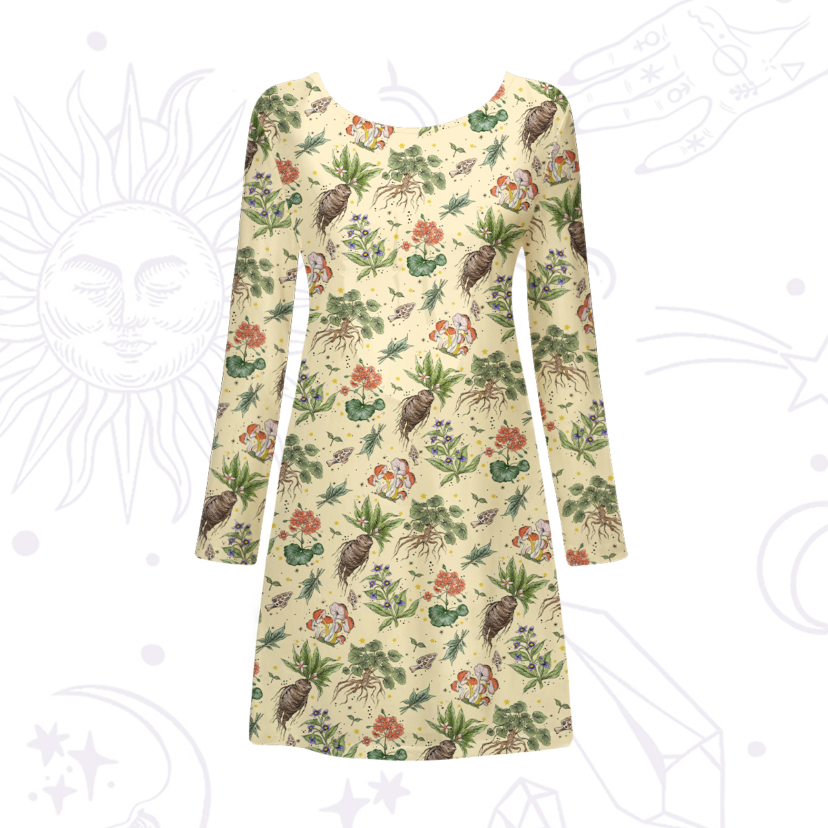 Purplehecate Magical Herbcraft Beachwear Cover-Up Dress