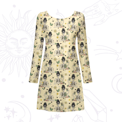 Purplehecate Everything Is Fine Beachwear Cover-Up Dress