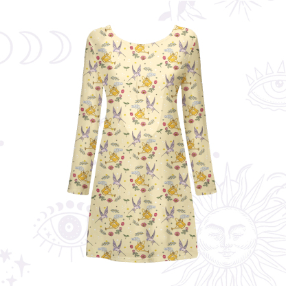 Purplehecate Magical Garden Beachwear Cover-Up Dress