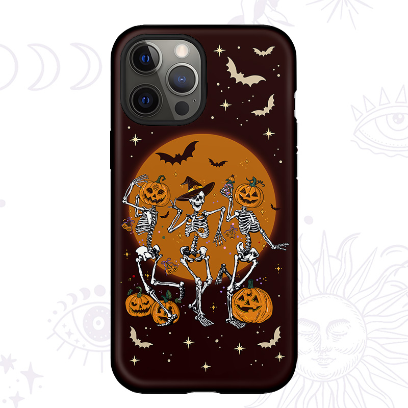 Purplehecate Pumpkin Head Skeleton Dance Halloween Phone Case