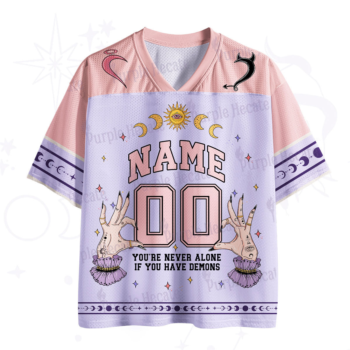 Personalized Purplehecate Celestial Demons Mesh Jersey