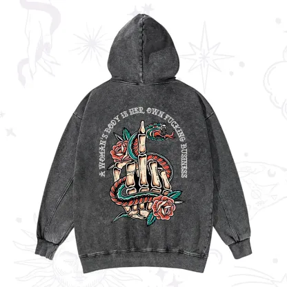 Purplehecate A Women’s Body Is Her Washed Hoodie