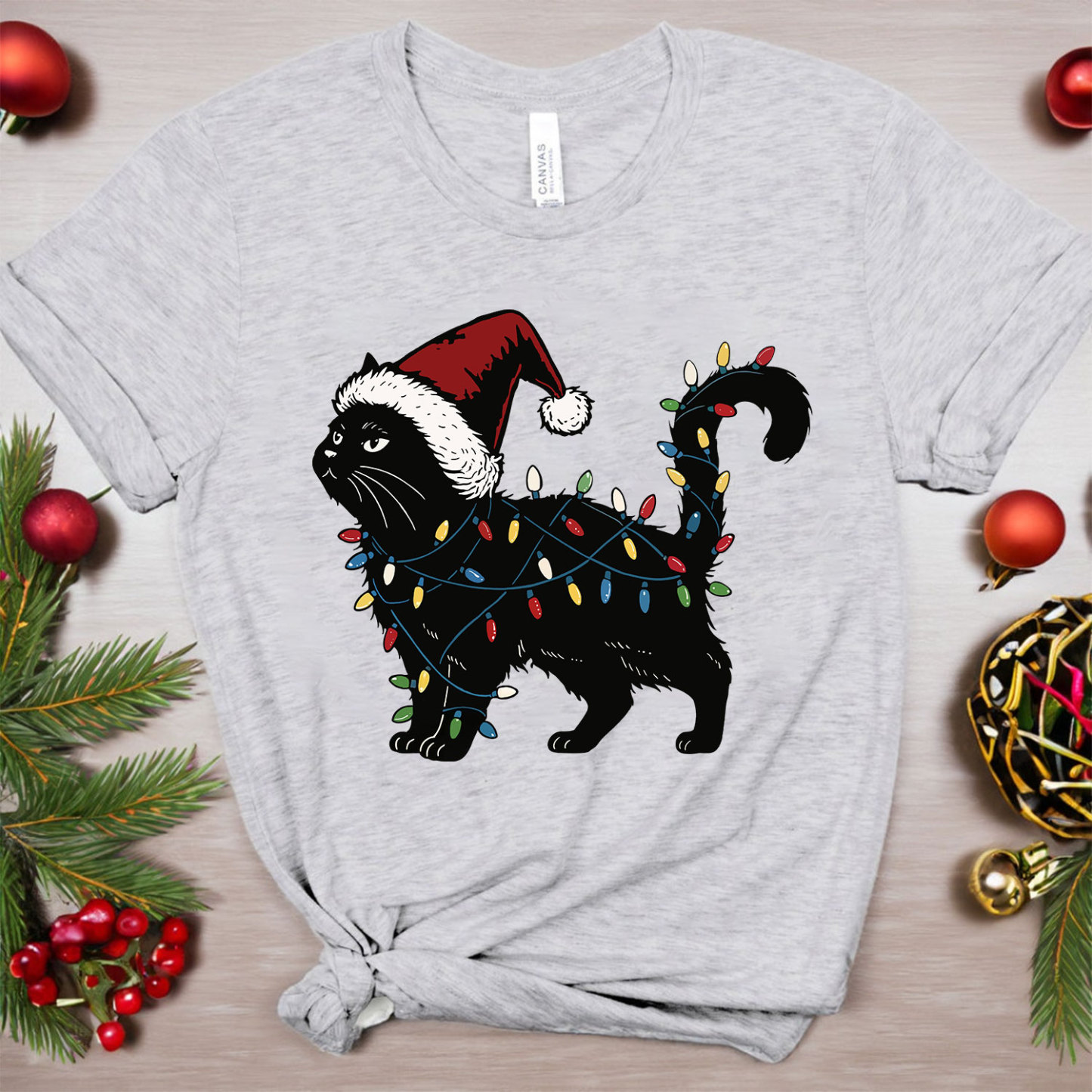 Purplehecate Cute Cat Christmas Family Matching T-Shirts