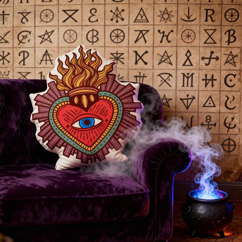 Purplehecate Sacred Heart Pillow