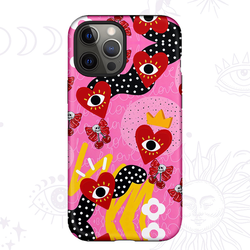 Purplehecate Evil Eye Heart Phone Case