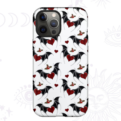 Purplehecate Dark Romance Bat & Heart Phone Case