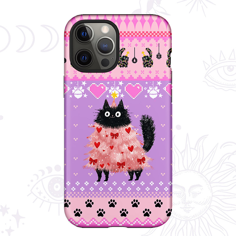 Purplehecate Funny Black Cat in Tree Phone Case