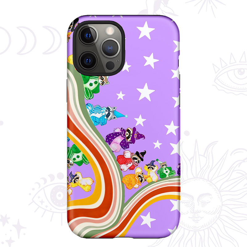 Purplehecate Rainbow Raccoon Star Phone Case
