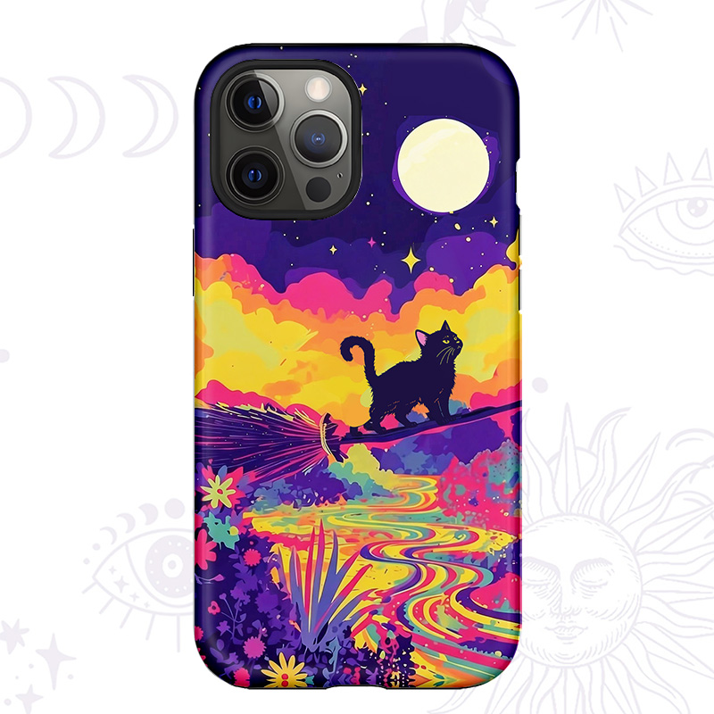 Purplehecate Midnight Cosmic Cat Fantasy Phone Case