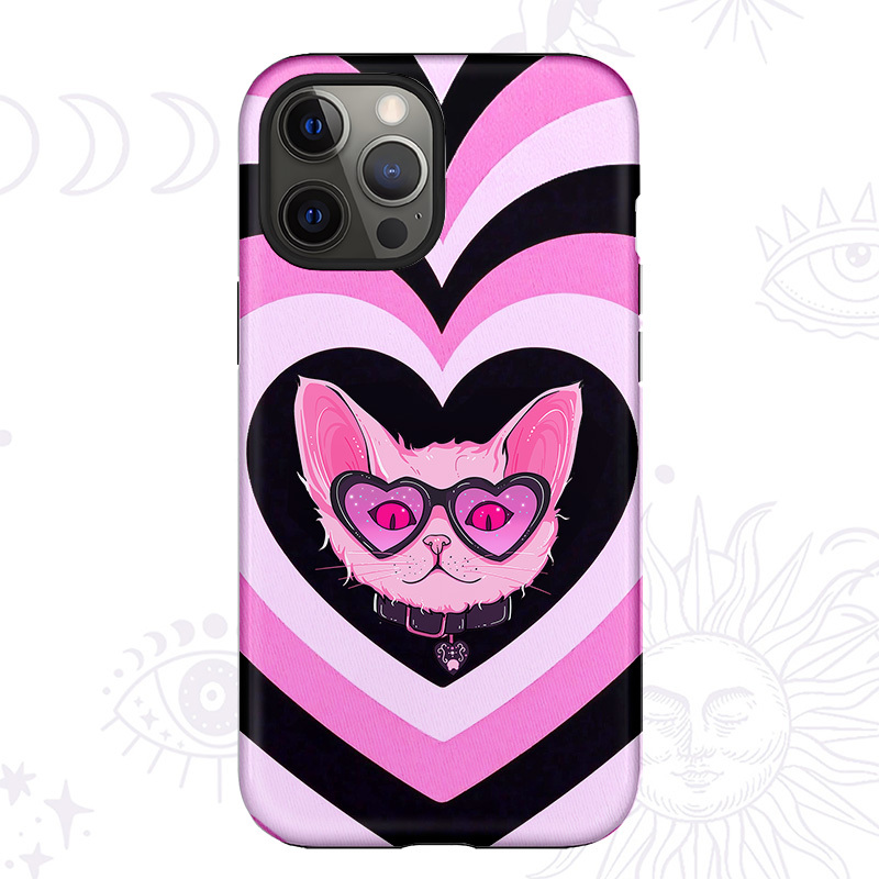 Purplehecate Slightly Wicked Cat Valentine Phone Case