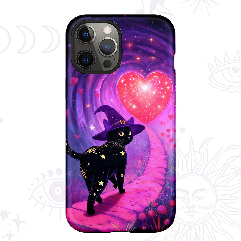 Purplehecate Starry Witch Cat and Love Phone Case