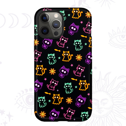 Purplehecate Neon Cat Party Phone Case
