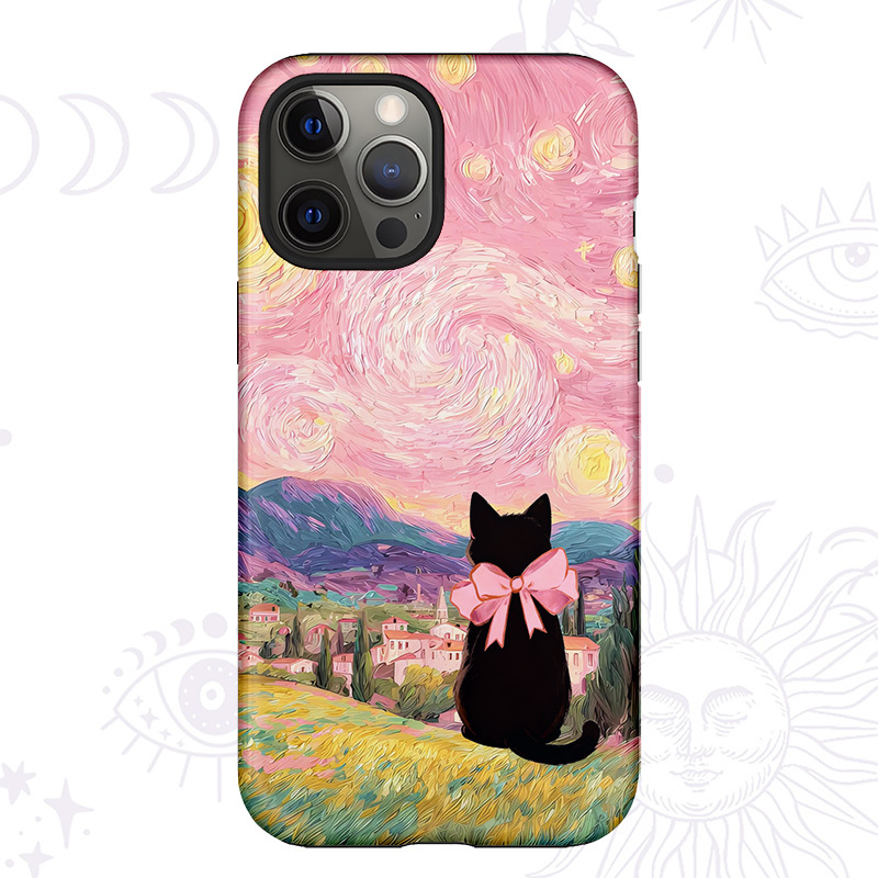 Purplehecate Starlit Witchy Night Cat Phone Case