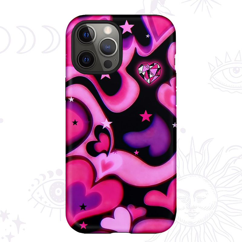 Purplehecate Cosmic Hearts and Stars Phone Case